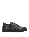 Cerruti 1881 Man Sneakers Charcoal Size 9 Cow Leather In Gray