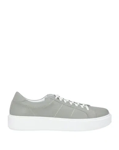 Cerruti 1881 Man Sneakers Light Grey Size 6 Cow Leather In Gray