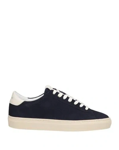 Cerruti 1881 Man Sneakers Midnight Blue Size 9 Calfskin