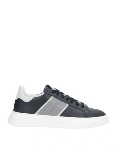 Cerruti 1881 Man Sneakers Midnight Blue Size 9 Cow Leather