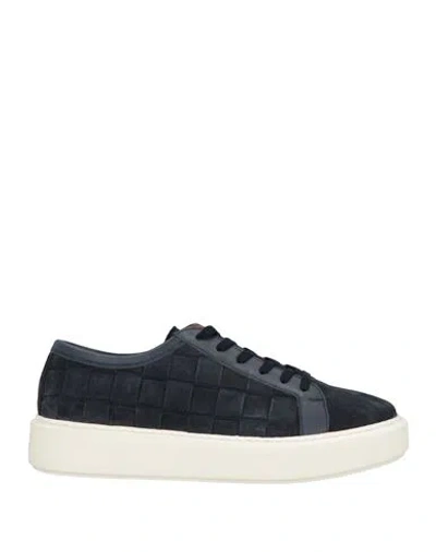 Cerruti 1881 Man Sneakers Midnight Blue Size 9 Cow Leather