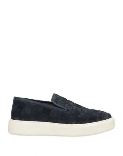 Cerruti 1881 Man Sneakers Midnight Blue Size 9 Cow Leather