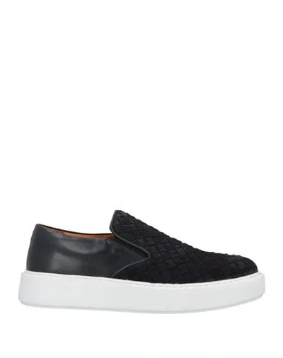 Cerruti 1881 Man Sneakers Midnight Blue Size 9 Goat Skin