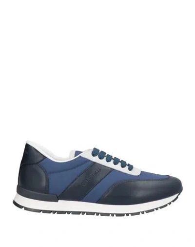 Cerruti 1881 Man Sneakers Midnight Blue Size 9 Nylon, Polyurethane