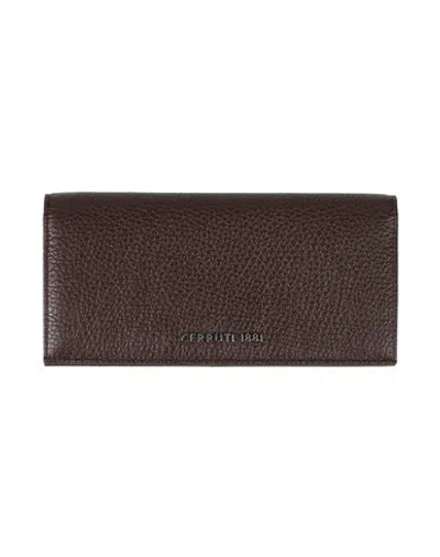 Cerruti 1881 Man Wallet Chocolate Brown Size - Cow Leather In Black