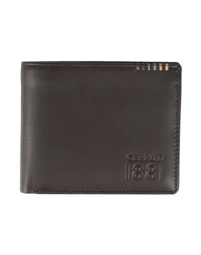 Cerruti 1881 Man Wallet Dark Brown Size - Calfskin