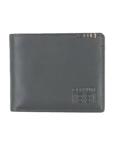 Cerruti 1881 Man Wallet Grey Size - Calfskin In Gray