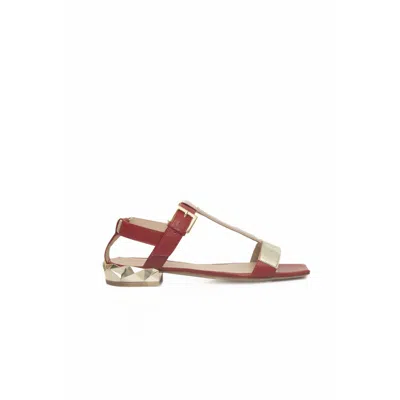 CERRUTI 1881 CERRUTI 1881 RED GOAT LEATHER WOMEN WOMEN'S SANDAL