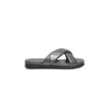 Cerruti 1881 Gray Sheepskin Women Sandal In Black