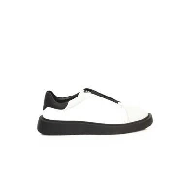 Cerruti 1881 White Calf Leather Trainer