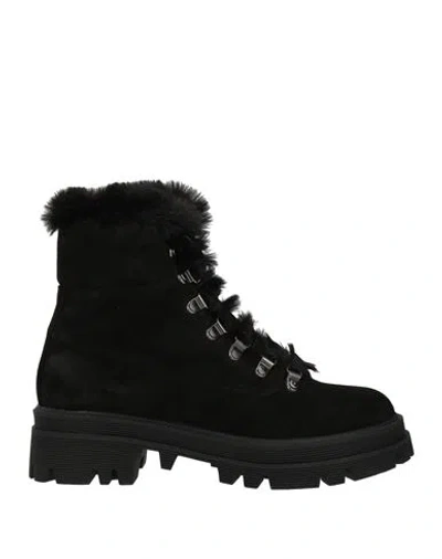 Cerruti 1881 Woman Ankle Boots Black Size 8 Cow Leather