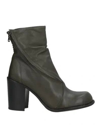 Cerruti 1881 Woman Ankle Boots Green Size 8 Leather