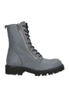 Cerruti 1881 Woman Ankle Boots Grey Size 8 Calfskin In Gray