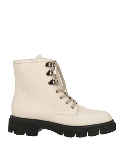 Cerruti 1881 Woman Ankle Boots Off White Size 8 Leather In Multi