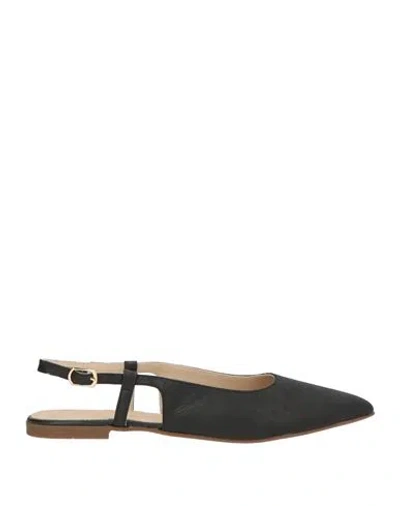 Cerruti 1881 Woman Ballet Flats Black Size 9 Calfskin