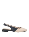 Cerruti 1881 Woman Ballet Flats Navy Size 8 Cow Leather In Blue