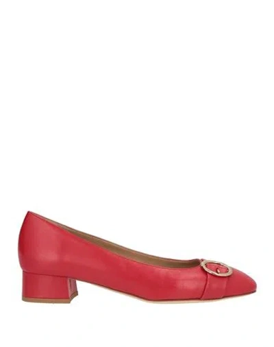 Cerruti 1881 Woman Ballet Flats Tomato Red Size 8 Lambskin