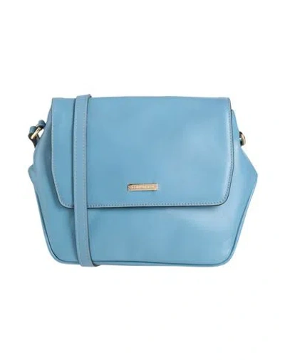 Cerruti 1881 Woman Cross-body Bag Pastel Blue Size - Leather