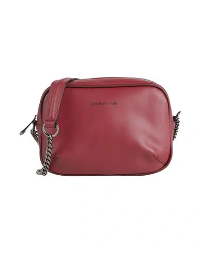 Cerruti 1881 Woman Cross-body Bag Burgundy Size - Cow Leather