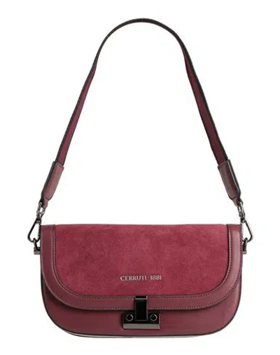 Cerruti 1881 Woman Handbag Burgundy Size - Calfskin In Red
