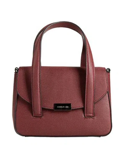 Cerruti 1881 Woman Handbag Burgundy Size - Calfskin In Red