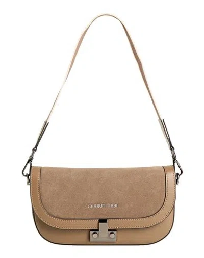Cerruti 1881 Woman Handbag Light Brown Size - Calfskin In Sand