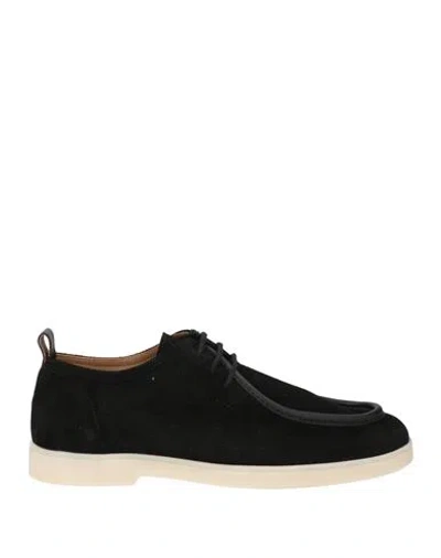 Cerruti 1881 Woman Lace-up Shoes Black Size 8 Cow Leather In Multi