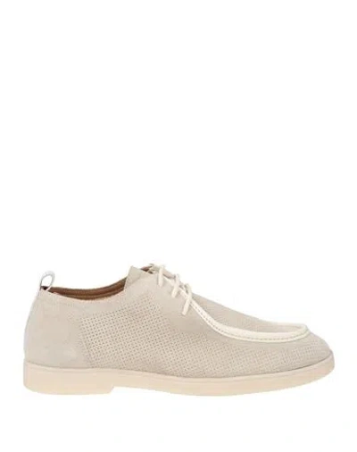 Cerruti 1881 Woman Lace-up Shoes Light Grey Size 7 Cow Leather In Neutral