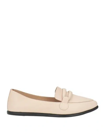 Cerruti 1881 Woman Loafers Beige Size 7 Cow Leather In Pink