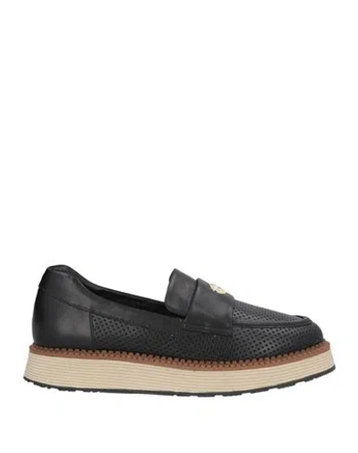 Cerruti 1881 Woman Loafers Black Size 8 Cow Leather