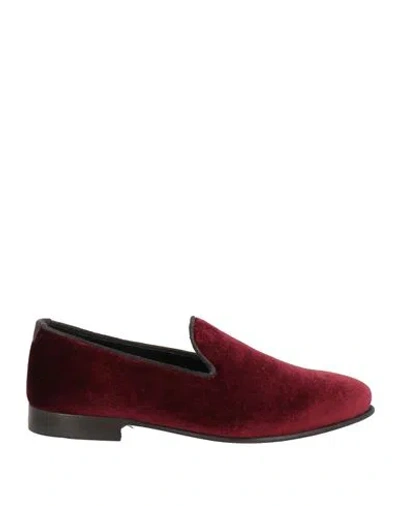 Cerruti 1881 Woman Loafers Burgundy Size 8 Polyester In Red