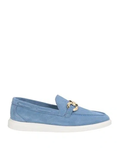 Cerruti 1881 Woman Loafers Light Blue Size 9 Calfskin