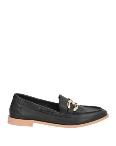 Cerruti 1881 Woman Loafers Off White Size 9 Cow Leather In Black
