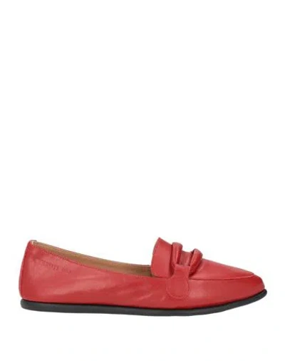 Cerruti 1881 Woman Loafers Red Size 8 Cow Leather
