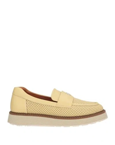 Cerruti 1881 Woman Loafers Yellow Size 8 Cow Leather