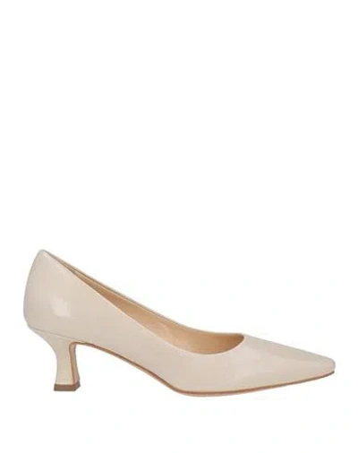 Cerruti 1881 Woman Pumps Beige Size 8 Goat Skin In Sand