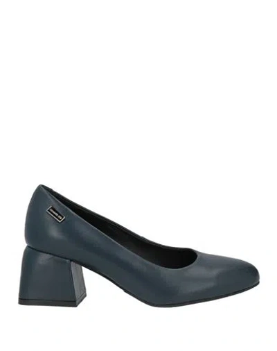 Cerruti 1881 Woman Pumps Blue Size 6 Goat Skin