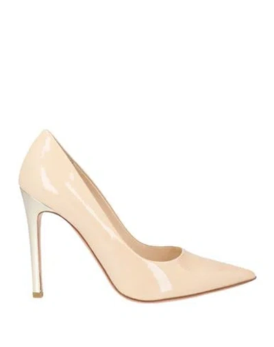 Cerruti 1881 Woman Pumps Blush Size 8 Calfskin In Neutral