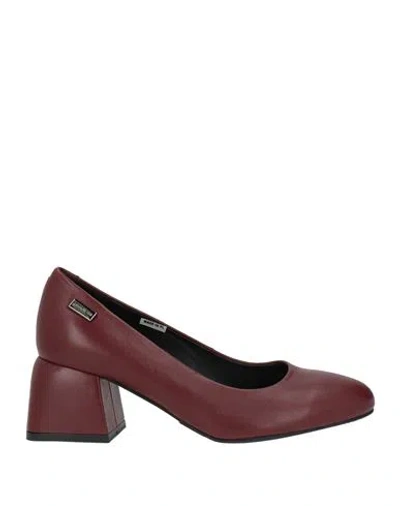 Cerruti 1881 Woman Pumps Brick Size 6 Goat Skin In Red