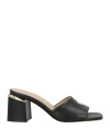 Cerruti 1881 Woman Sandals Black Size 8 Cow Leather