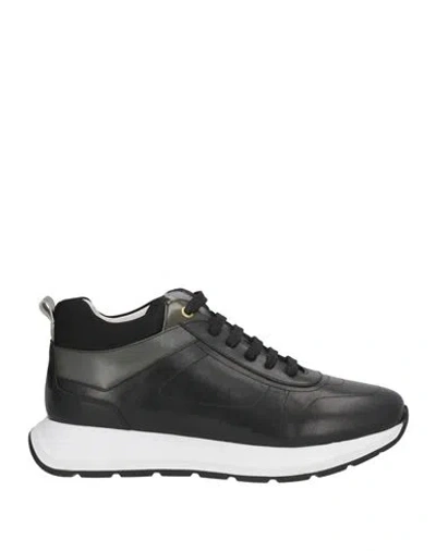 Cerruti 1881 Woman Sneakers Black Size 6 Cow Leather In Multi