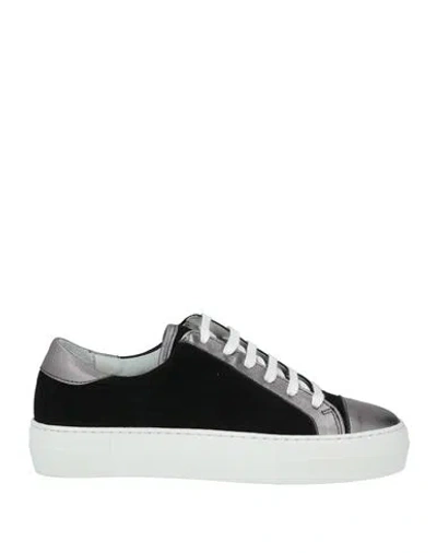 Cerruti 1881 Woman Sneakers Black Size 7 Calfskin
