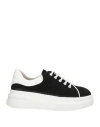 Cerruti 1881 Woman Sneakers Black Size 8 Calfskin