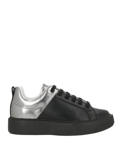 Cerruti 1881 Woman Sneakers Black Size 8 Cow Leather