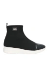 Cerruti 1881 Woman Sneakers Black Size 8 Polyester, Calfskin In Black