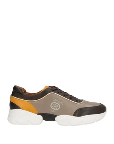 Cerruti 1881 Woman Sneakers Brown Size 8 Cow Leather