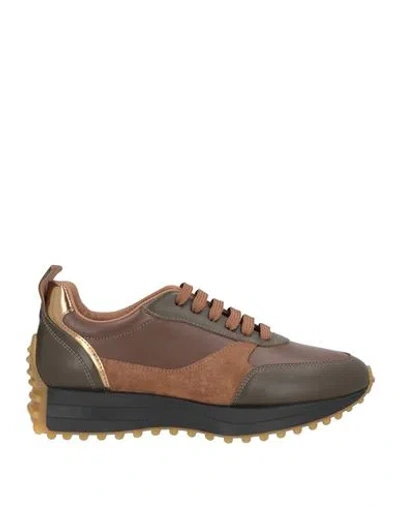 Cerruti 1881 Woman Sneakers Brown Size 8 Cow Leather