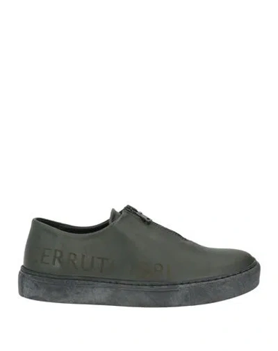 Cerruti 1881 Woman Sneakers Dark Green Size 8 Cow Leather