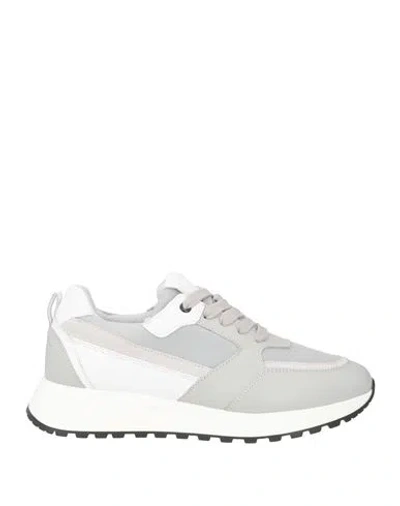 Cerruti 1881 Woman Sneakers Grey Size 8 Cow Leather, Textile Fibers In Gray