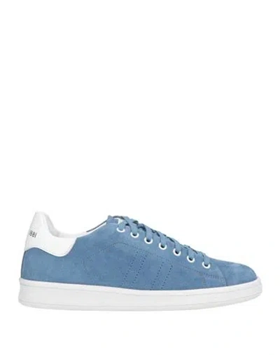 Cerruti 1881 Woman Sneakers Light Blue Size 9 Calfskin